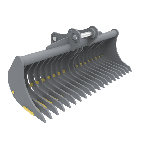 Hyundai R60CR-9 Stone Rake | Strickland MFG UK